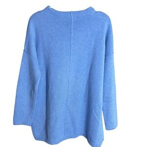 J.Jill Light Blue Knit Sweater Long Sleeve Mock Neck Pullover Women's Size S